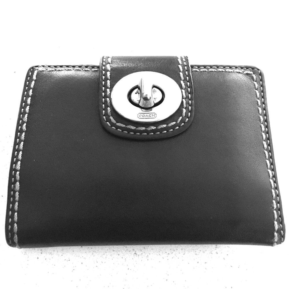 Genuine black leather Coach wallet!