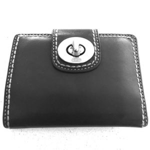 Genuine black leather Coach wallet!