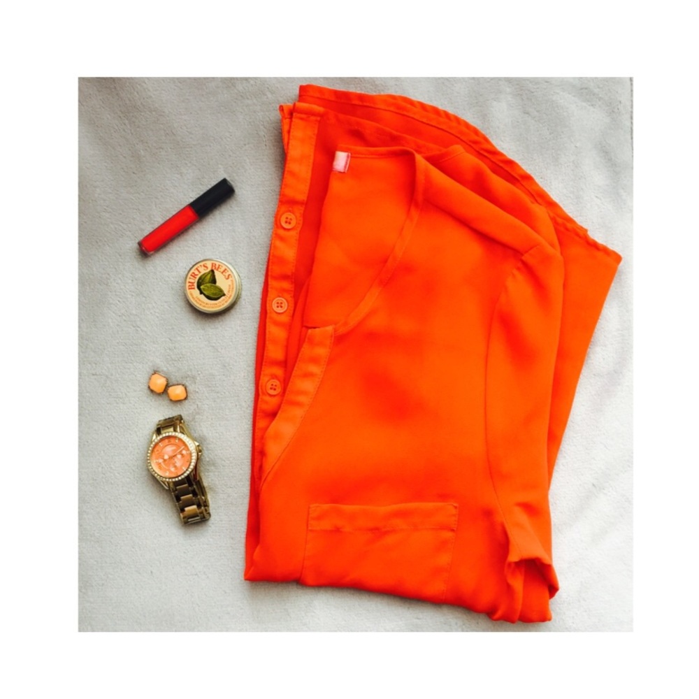 Dark Orange/Red/Coral Top