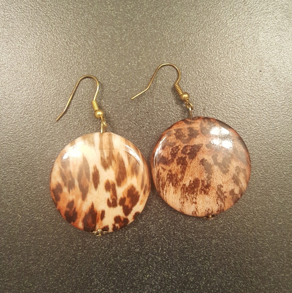 Cheetah print earrings