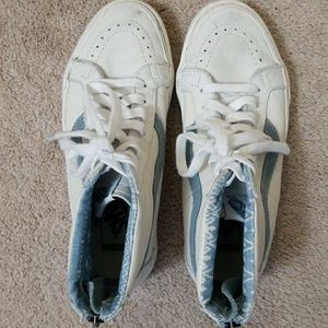 Vans white sk8-hi sneaker. 6.5 mens/8 womens
