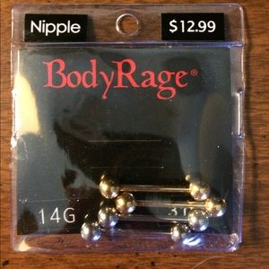 14G Nipple Ring Set of 4