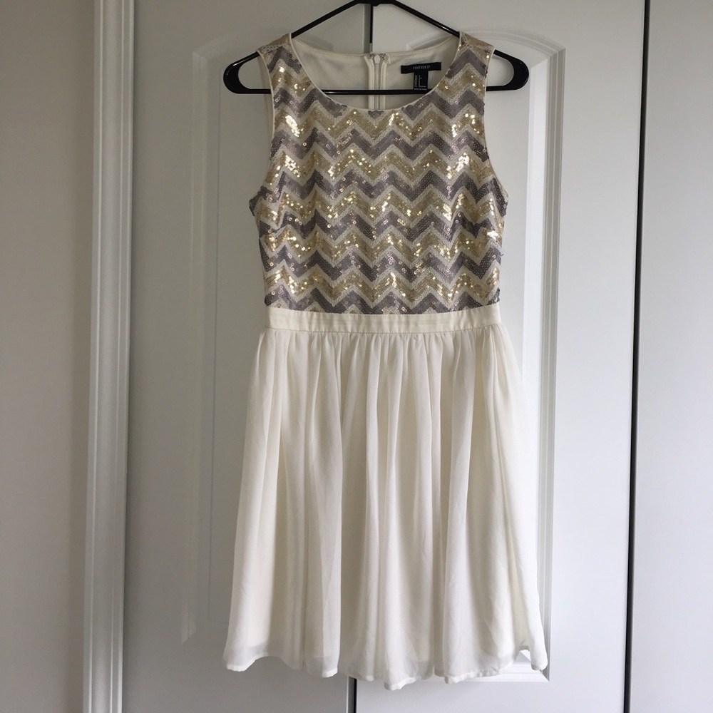 Silver & Gold sequins mini dress