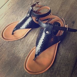 Black Sandals with SOFT soles