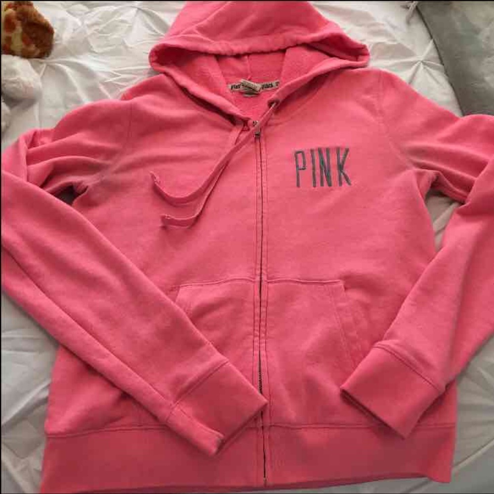 Pink full zip hoodie