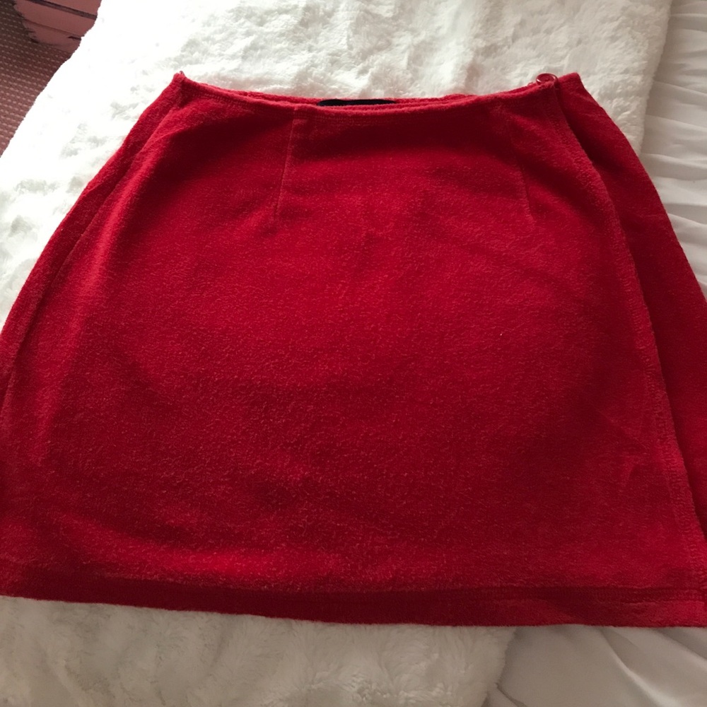 Ralph Lauren red terry skirt