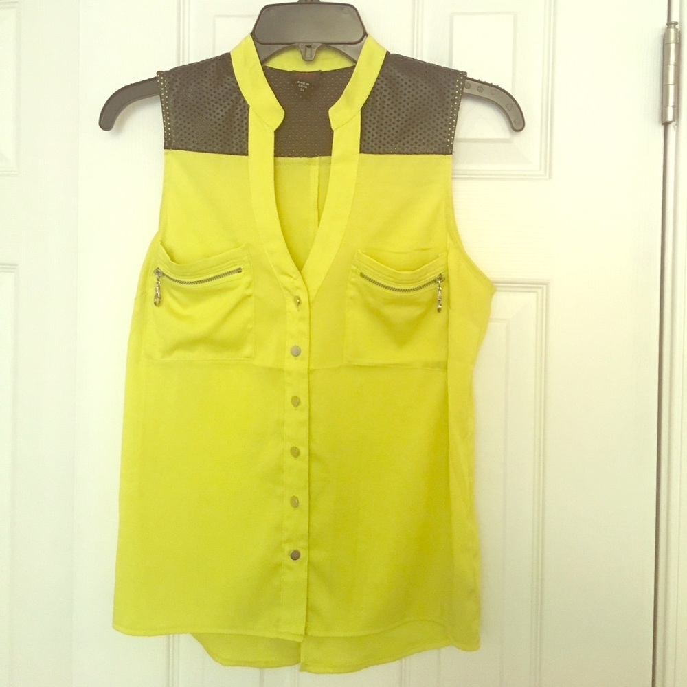 Bebe lime green tank top