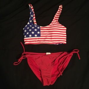 American Flag Bikini ✨ Top Size xs Bottoms s