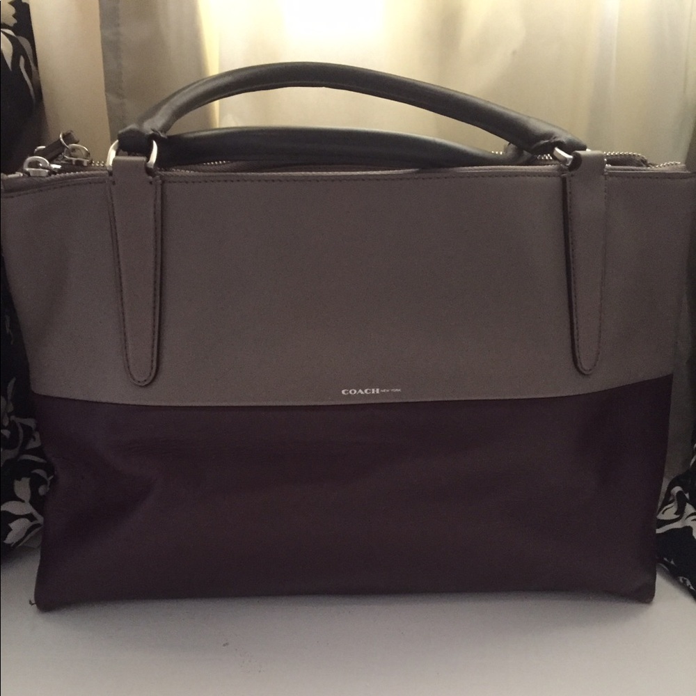 Two Tone Brown Coach Purse