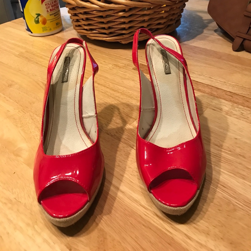 Red Peep Toe Heels