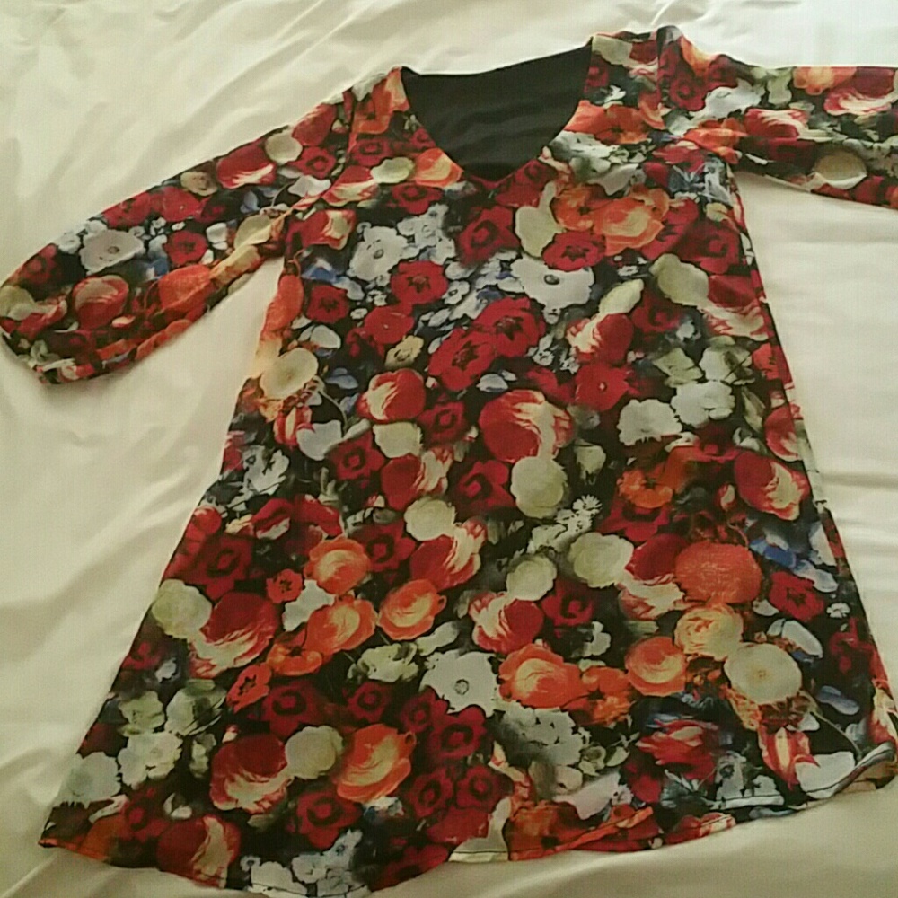 Boho style floral tunic
