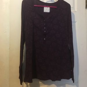 Purple floral long sleeve tee