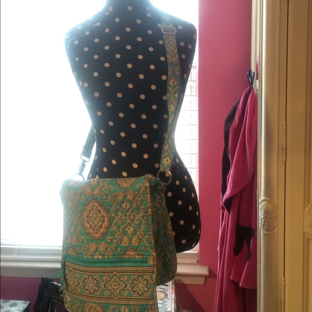 Large Blue and brown Vera Bradley cross body
