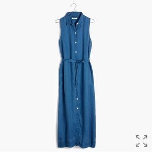 MADEWELL Linen maxi shirt dress