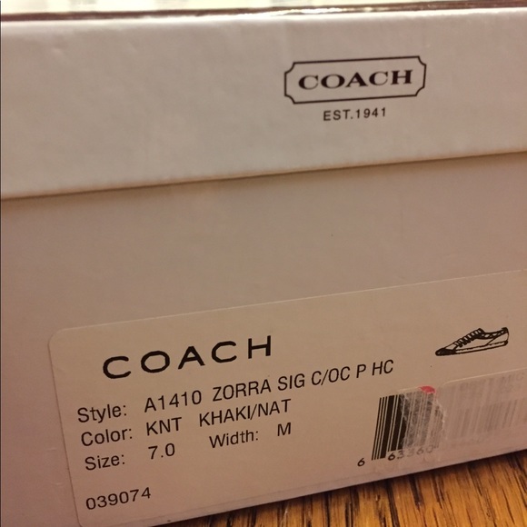🆕 COACH Signature Print Cheetah Trim Sneakers - Picture 8 of 9
