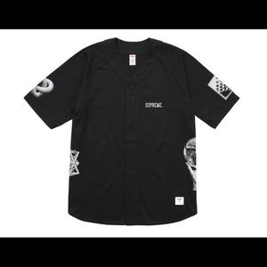 supreme x M.C. Escher cotton baseball jersey
