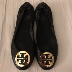 Tory Burch Black Reva Flats