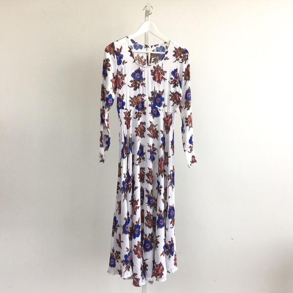 Dresses - Long Sleeve Floral Maxi Dress Dresses - Long Sleeve Floral Maxi Dress