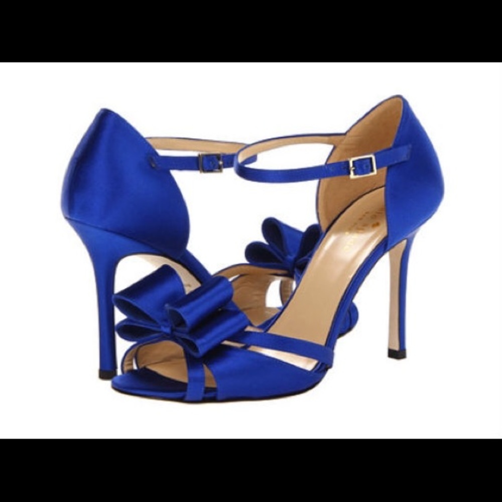 Kate Spade Size 8.5 Cobalt Blue Bow Pumps