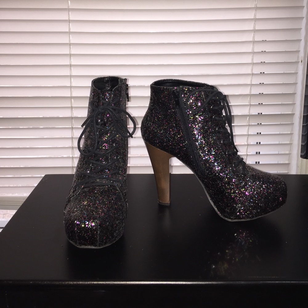 Glittery High Heel Boot