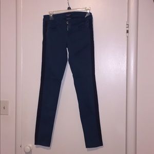 Teal stretch skinny jeans