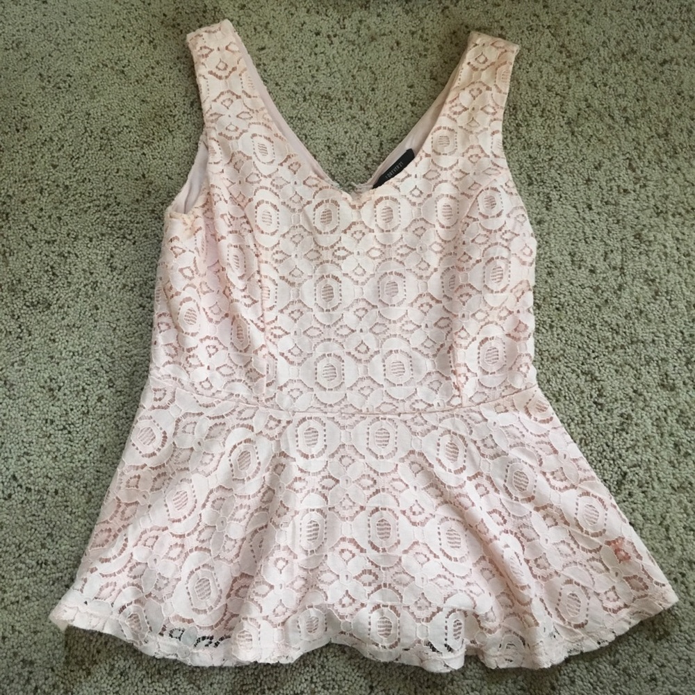 Pastel pink peplum top