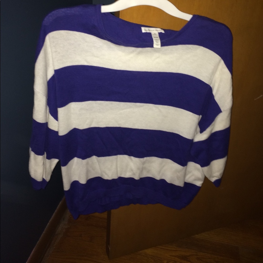 Blue and White Striped Shirt