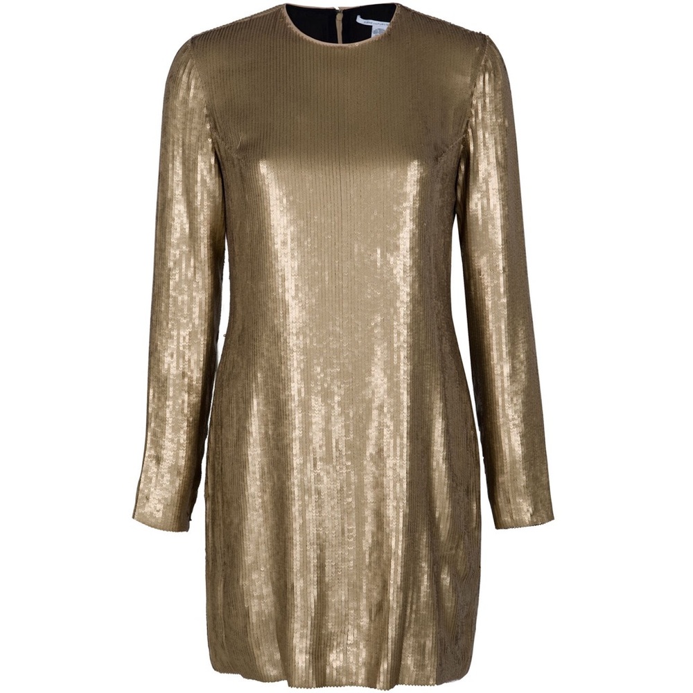 *NWT* Diane Von Furstenberg Pauletta Gold Sequin Dress