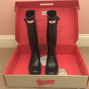 Black Size 7 Hunter Rain Boots