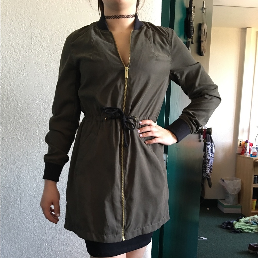 Olive green H&M dress jacket