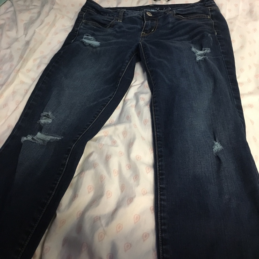 Distressed jeans!