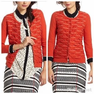 "Yellow Bird" winter waves cardigan