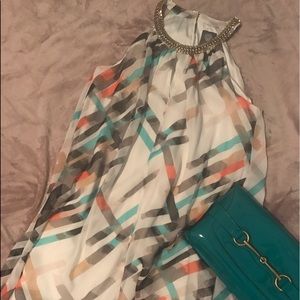 Jeweled multi colored summer dress