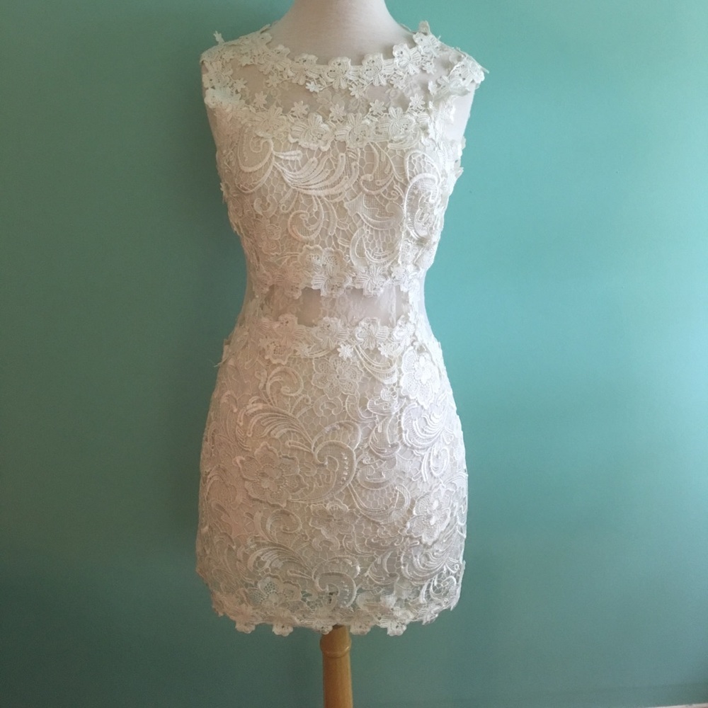 Top Shop White Lace Cocktail Dress