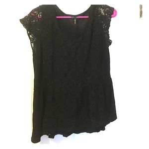 Beautiful lace peplum top!