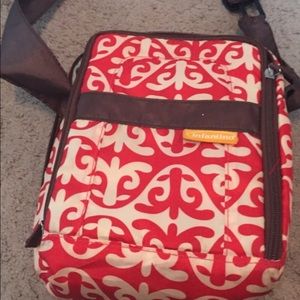 Red And White Infantino Crossbody Bag