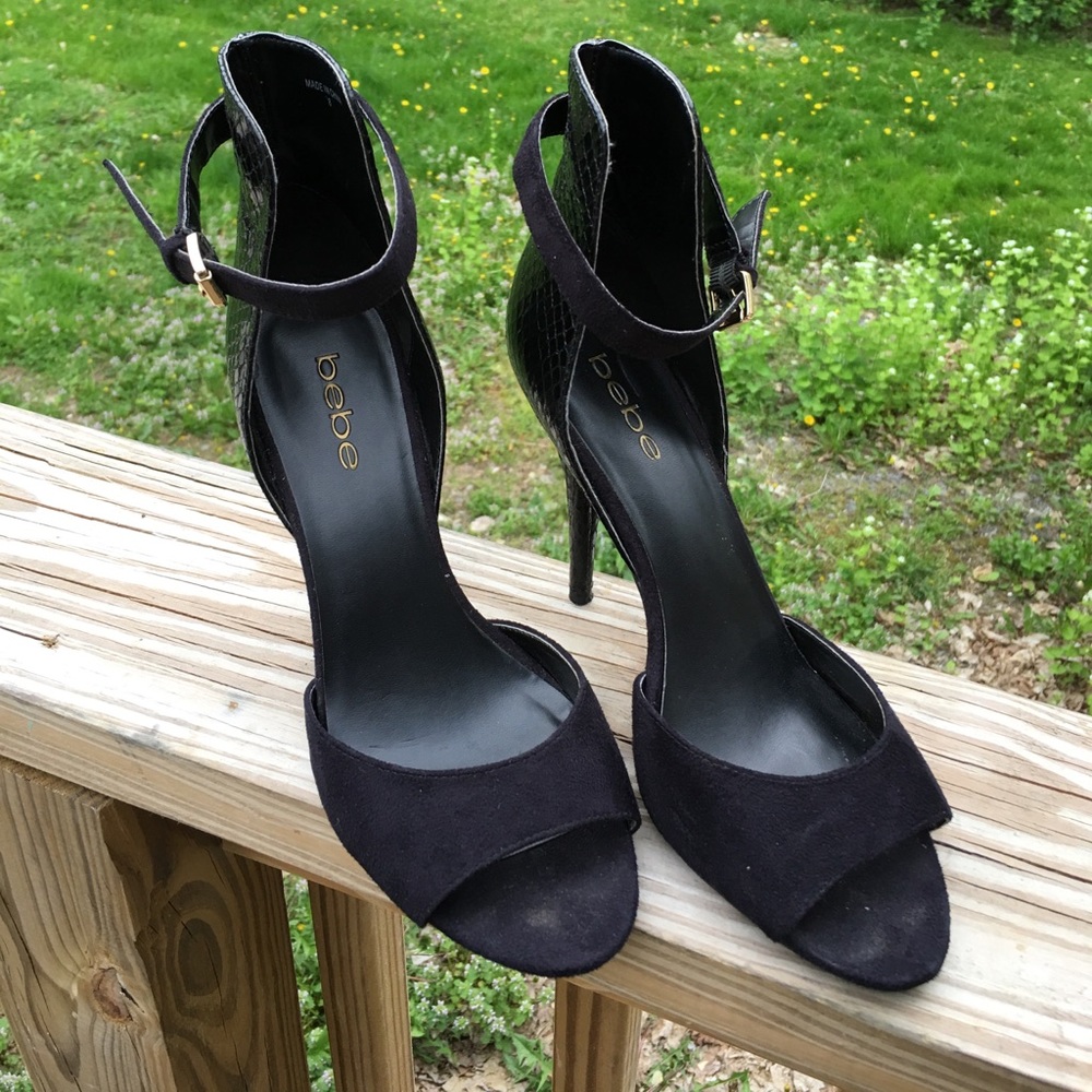 Bebe black heels 👠