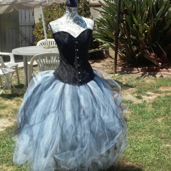 Steampunk gothic style corset dress - Picture 6 of 9