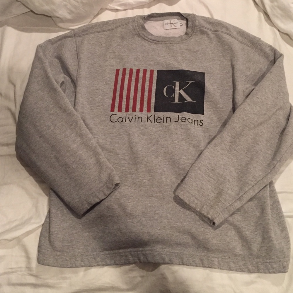 Grey XL Calvin Klein Sweatshirt