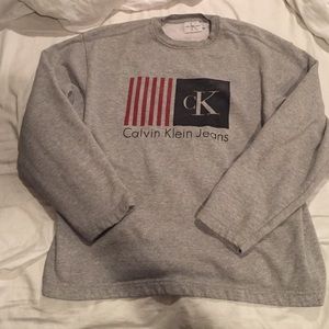 Grey XL Calvin Klein Sweatshirt