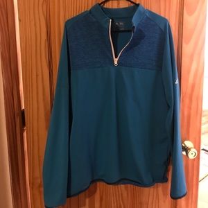 Adidas pullover quarter zip blue