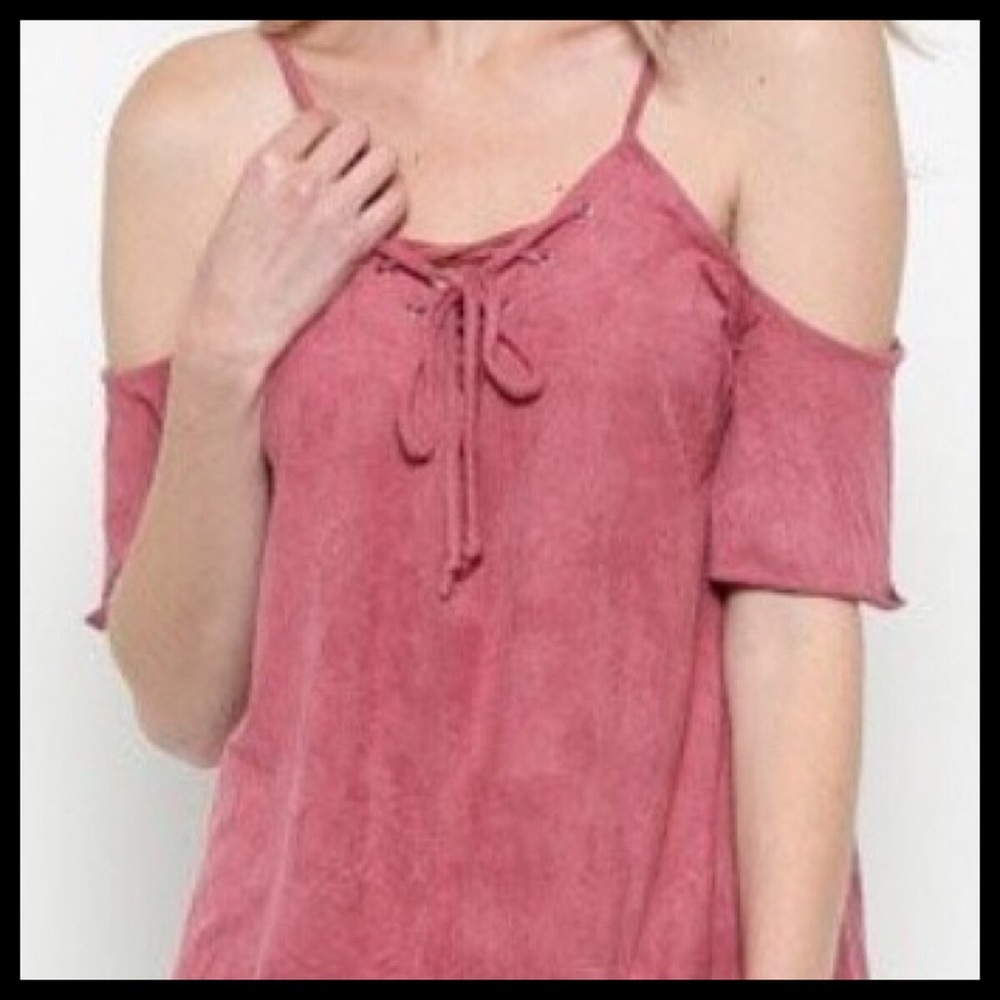 Cold Shoulder Lace Up Top