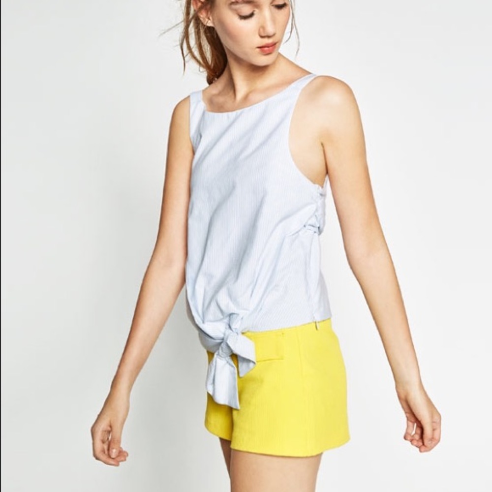 ZARA striped top with knot