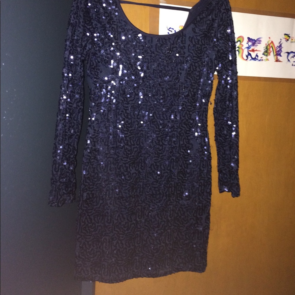 ‼️WORE ONCE‼️Blue Sequin Dress