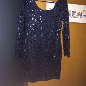 ‼️WORE ONCE‼️Blue Sequin Dress