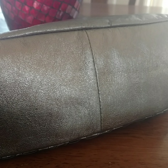 Elliot Lucca silver woven leather handbag - Picture 2 of 5