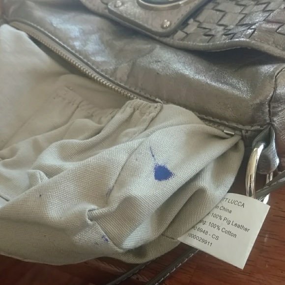 Elliot Lucca silver woven leather handbag - Picture 4 of 5