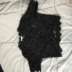 Crop top, see-through black blouse!