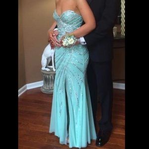 teal prom dress !!