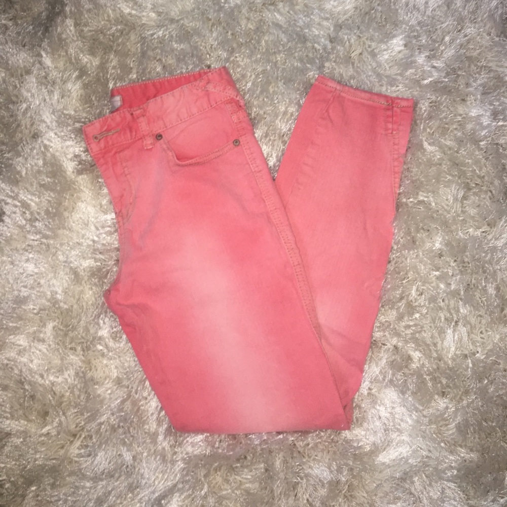 Free people salmon colored skinny jeans